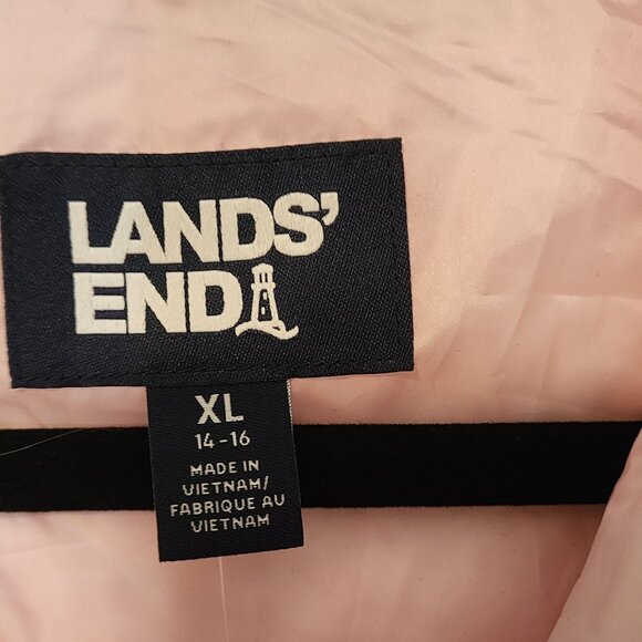 Lands End XL Girls PrimaLoft Down Vest Multicolor Patterned Zip-Up pockets - Picture 5 of 9